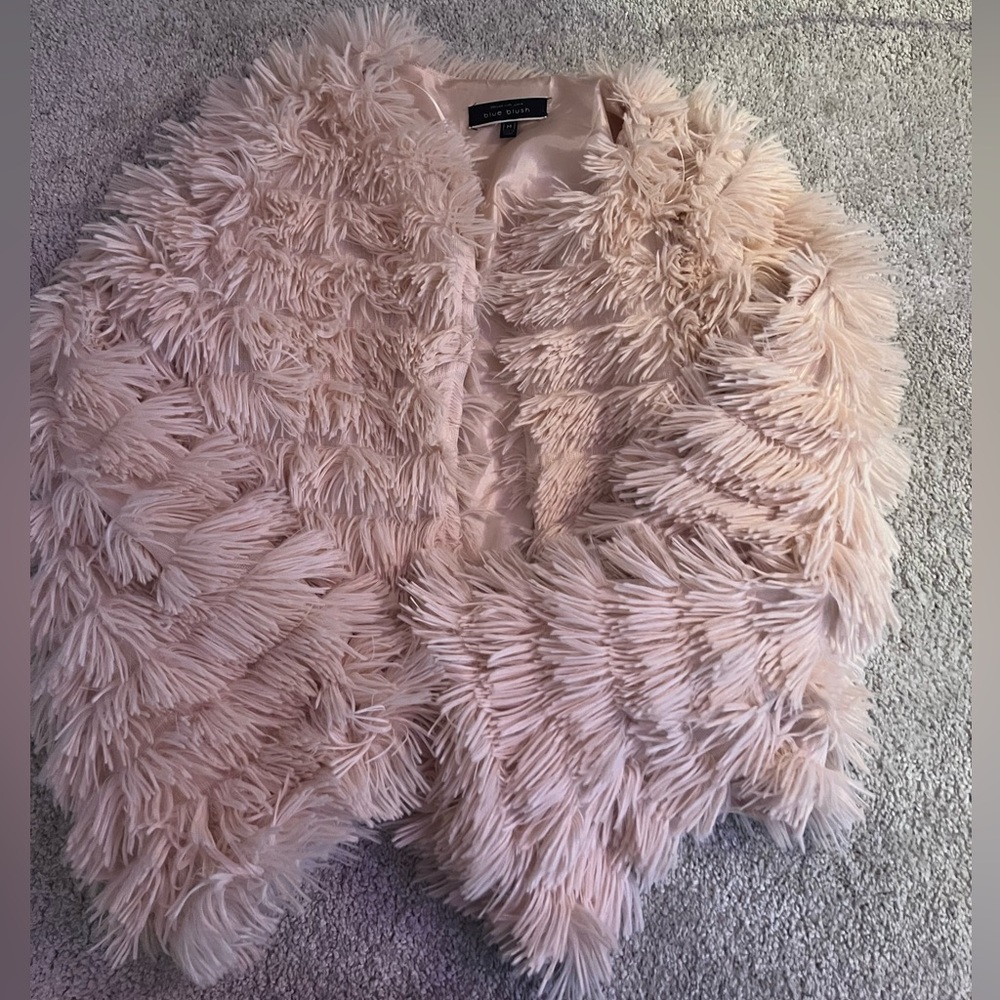 Pink fur jacket
